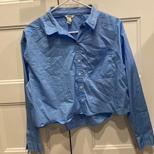 Blue button up